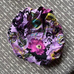 Cute Purple Floral Scrub Cap